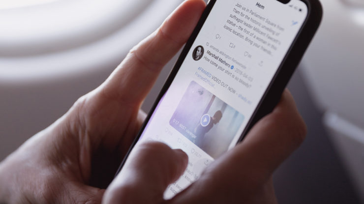 Twitter sur un smartphone